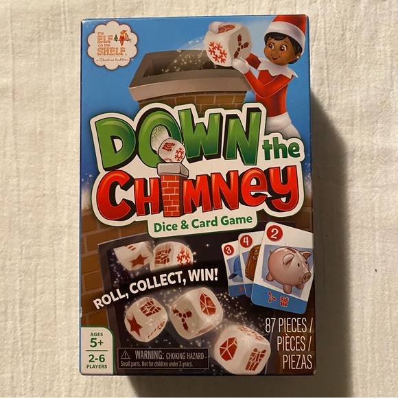 The Elf on the Shelf Down the Chimney Dice & Card Game - Picture 1 of 2